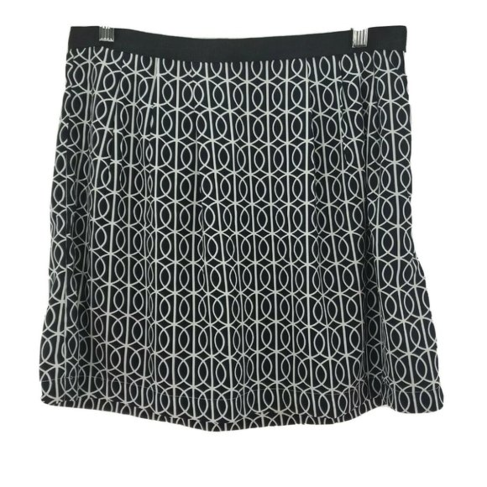 Banana Republic Skirt‎ Size 6 Lined Black White Abs